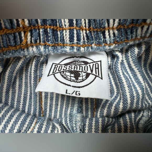 Vintage Please Mum Denim Pinstripe Jeans Cotton Extra Comfort Bossnova Tag - Picture 11 of 12